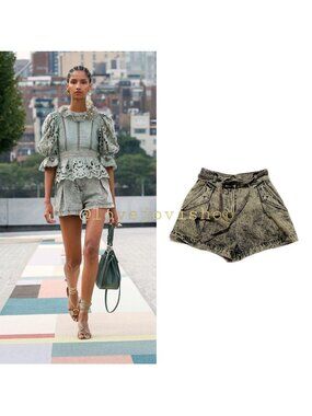 Runway | Ulla Johnson Denim Wrap Shorts | Spring 2011 Collection | Acid Washed 2